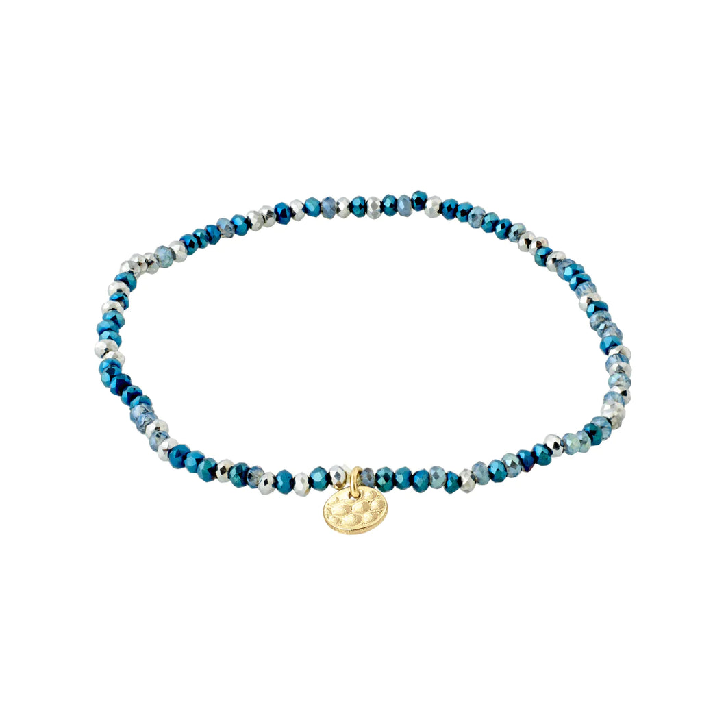 Bracelet Indie Bleu, Or Pilgrim